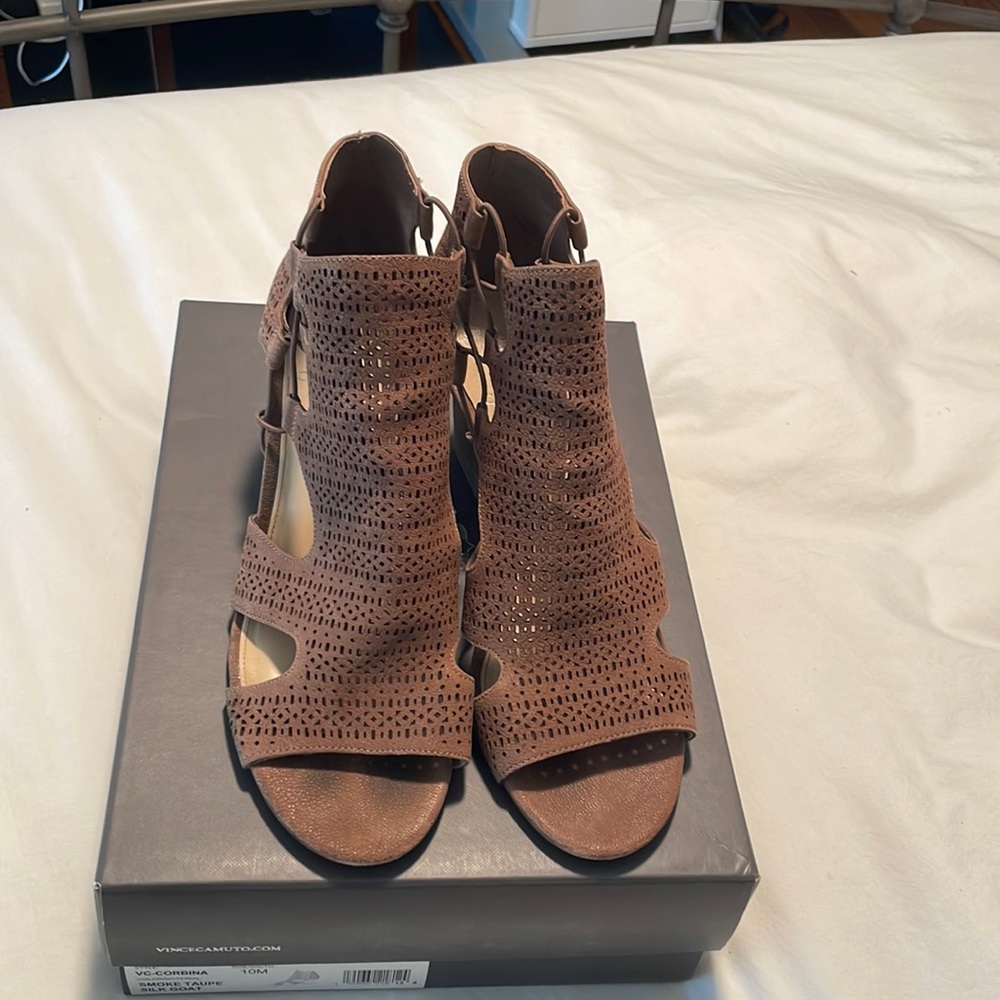 Brown Sandal Booties - Size 10